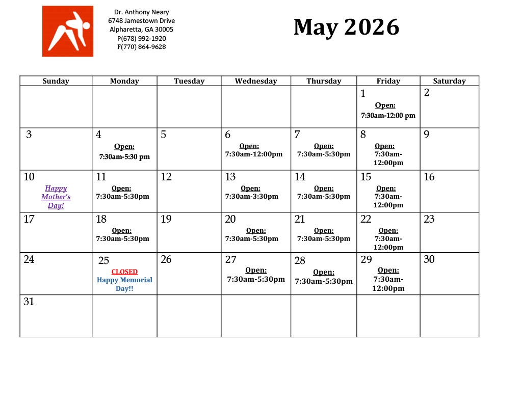 Current Appointment Calendar & Scheduling May 2026